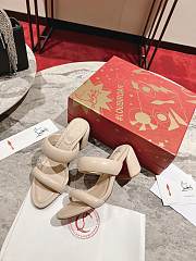 Christian Louboutin Mule Sandals Heels Beige 8.5cm - 5