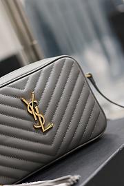 YSL Lou Camera Grey Gold Bag 23x16x6cm - 4