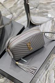 YSL Lou Camera Grey Gold Bag 23x16x6cm - 2