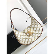 Celine Ava Triomphe Soft Bag White 23x13.5x6cm - 1