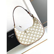 Celine Ava Triomphe Soft Bag White 23x13.5x6cm - 3