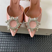 Amina Muaddi Pink Slingback Heels 95 - 2