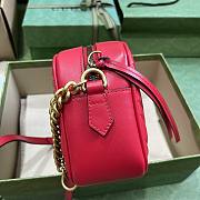 Gucci Small Marmont Red Camera Bag 24x13x7cm - 4