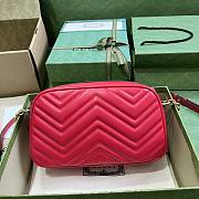 Gucci Small Marmont Red Camera Bag 24x13x7cm - 5