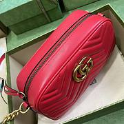 Gucci Small Marmont Red Camera Bag 24x13x7cm - 2