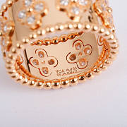 Van Cleef & Arpels Rose Gold Perlée Clovers Ring - 3