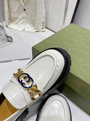 Gucci Romance GG-embellished Leather Loafers White - 5