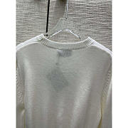 Prada Chenille Logo Crewneck Sweatshirt White - 4