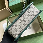 Gucci Mini GG Canvas Shoulder Bag Green 21.5x14x7cm - 5