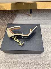 YSL Opyum Heels Leather White 10cm - 2