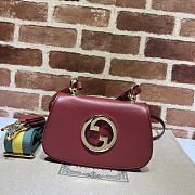 Gucci Blondie Shoulder Bag Red Wine 22x13x5.5cm - 1