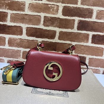 Gucci Blondie Shoulder Bag Red Wine 22x13x5.5cm