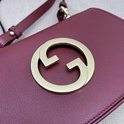 Gucci Blondie Shoulder Bag Red Wine 22x13x5.5cm - 5