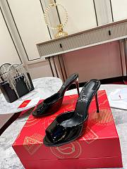 Christian Louboutin Me Dolly 100mm Mules Black Patent - 2