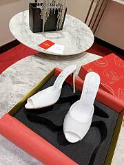 Christian Louboutin Me Dolly 100mm Mules White Patent - 4