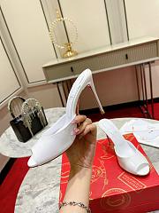 Christian Louboutin Me Dolly 100mm Mules White Patent - 2