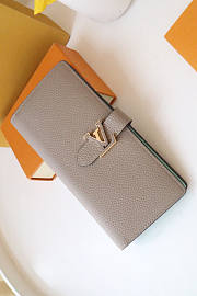 Louis Vuitton LV Vertical Wallet Galet Beige 19.5x10cm - 1