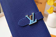 Louis Vuitton LV Vertical Wallet Blue 19.5x10cm - 2