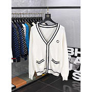 Gucci Wool And Cotton-Blend Cardigan With Patches White - 1