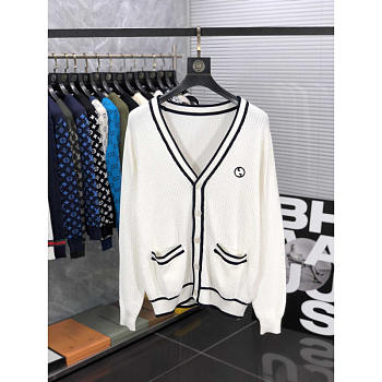 Gucci Wool And Cotton-Blend Cardigan With Patches White