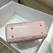 Dior Mini Lady Pink Bag 17x15x7cm - 6