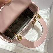 Dior Mini Lady Pink Bag 17x15x7cm - 5