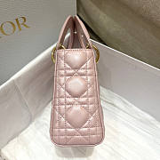 Dior Mini Lady Pink Bag 17x15x7cm - 4