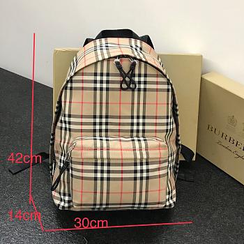 Burberry Check-print Backpack 30x14x42cm