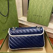 Gucci GG Marmont Small Shoulder Bag Blue 26×15×7cm - 2