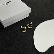 Celine Earrings In Brass Gold - 1