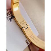 Hermes White Enamel Gold H Buckle Bracelet - 4