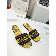 Dior Dway Slide Multicolor Motif Lime Yellow - 1