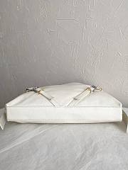 Givenchy Voyou Medium Leather Shoulder Bag White 36.5x27x32cm - 4