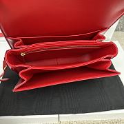 Celine Triomphe Bag In Shiny Calfskin Red 22.5x16.5x7cm - 5