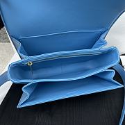 Celine Triomphe Bag In Shiny Calfskin Blue 22.5x16.5x7cm - 4