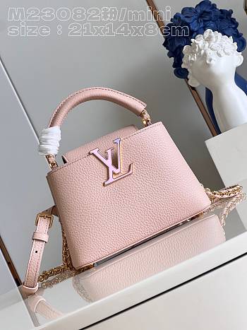 Louis Vuitton LV Capucines Milky Way Pink 21x14x8cm