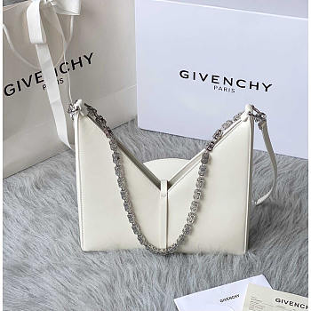 Givenchy Small Cut Out White Bag With Chain 27x27x6cm