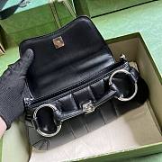 Gucci Horsebit Chain Small Shoulder Bag Black 27x11.5x5cm - 3