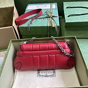 Gucci Horsebit Chain Small Shoulder Bag Red 27x11.5x5cm - 3