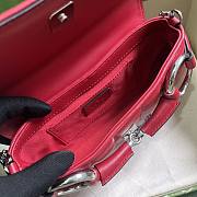 Gucci Horsebit Chain Small Shoulder Bag Red 27x11.5x5cm - 2