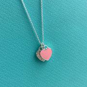 Tiffany & Co Necklace Double Heart Pink  - 2