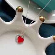 Tiffany & Co Necklace Double Heart Red - 3