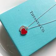 Tiffany & Co Necklace Double Heart Red - 2