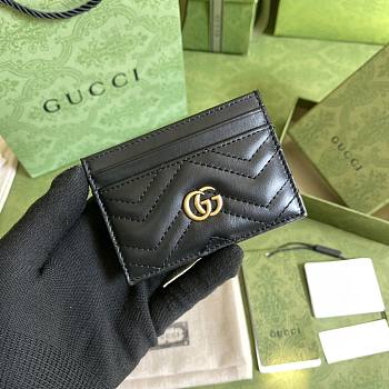 Gucci GG Marmont Card Case Black 10x7cm