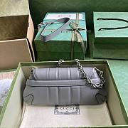 Gucci Horsebit Chain Small Shoulder Bag Grey 27x11.5x5cm - 3