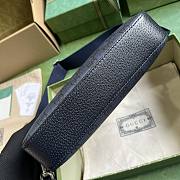 Gucci Ophidia GG Shoulder Bag Blue Black 23.5x16x4.5cm - 4