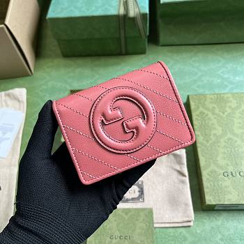 Gucci Blondie Card Case Wallet Pink 11x8.5x3cm