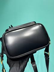 Prada Re-Nylon Brushed Leather Backpack Black 25x20.5x11.5cm - 4