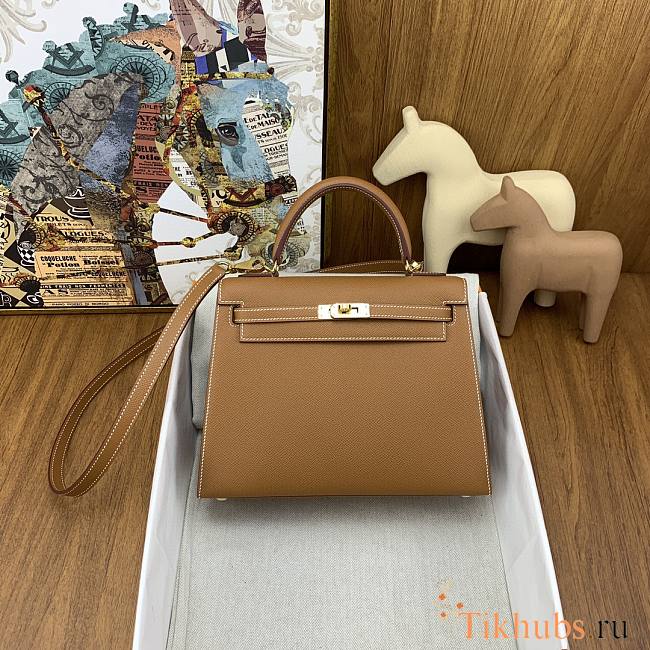 Hermes Kelly Epsom Tan Gold 25cm - 1