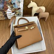 Hermes Kelly Epsom Tan Gold 25cm - 5